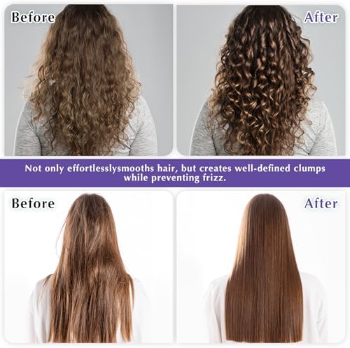 Curl Defining Brush, Vented Curly Hair Brush for Effortlessly Detangling Shaping and Defining Women's Men's Curls on All Wet or Dry Hair Types, Reduces Frizz (Purple) - Image 4