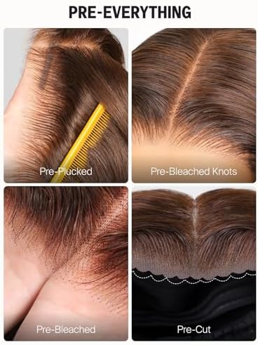 6x5 Chocolate Brown Body Wave Glueless Wigs Human Hair 20Inch - Image 6