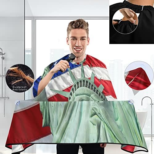 Barber Capes Polyester Hair Cutting Salon Cape with Snaps Beard Bib Hairdresser Gown Stylist Cape For Men Women - Image 3
