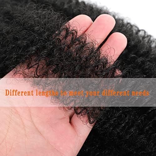 Celie Marley Twist Braiding Hair Extensions 12 Inch Pre-Separated Springy Afro Twist Hair 8 Packs Suitable for Damaged Soft Locs Synthetic Cuban Mini (1B#, 12 Inch (Pack of 8)) - Image 4