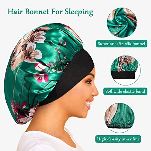 ROYBENS Satin Bonnet Hair Bonnet for Sleeping, Cute Sleep Bonnets for Women - Image 4