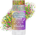 Mardi Gras Hair Face Glitter Stick,Mardi Gras Outfit for Women,Purple Green Gold Body Glitter Makeup,Festival Costume Carnival Accessories Singer Concerts Halloween Chunky Glitter Makeup by PaminifyBeautyMakeup