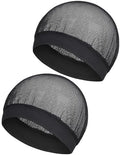 Black Hair Net with Wide Elastic Band, Fine Mesh - Comfortable Hairnets for Sleeping, Non-Binding Wide Edge, Small Holes Prevent Hair Loss, Tubi Hair Wrap for Women, Fits All Head Types by FocusCare