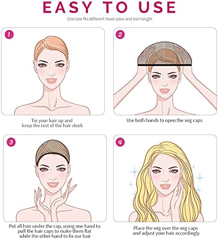 Fandamei Wig Cap, 4PCS Black Mesh Wig Cap Net, Closed End Hair Mesh Net Wig Caps, Liner Weaving Caps for Women, Men, Kids - Image 6