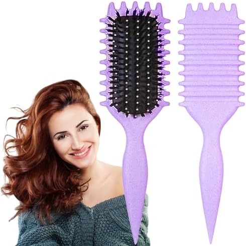 1 PCS Curly Hair Brush, Curl Defining Brush (Purple) by Unknown