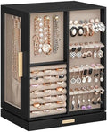 SONGMICS Jewelry Box Organizer, 360° Rotating, 5 Drawers, Ink Black by SONGMICSbySONGMICSHOME