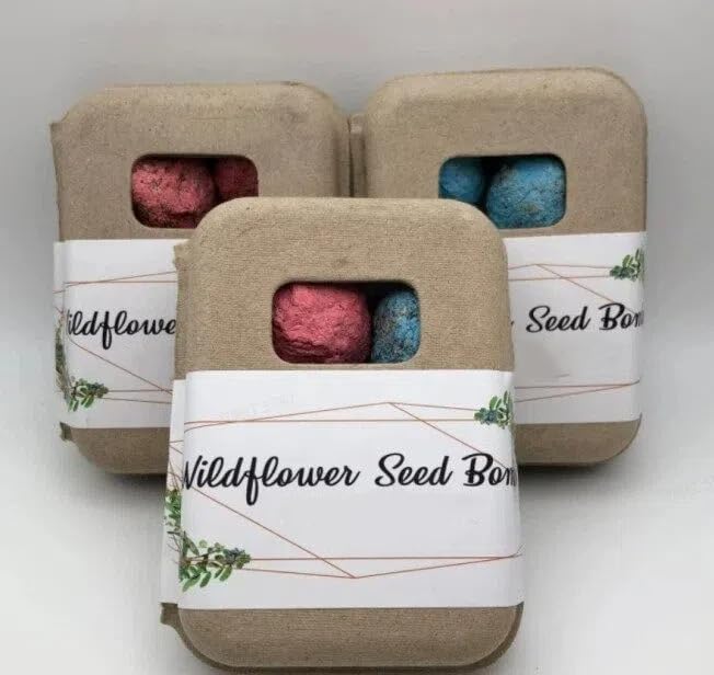 6Pack Colorful Wildflower Seed Ball Plantable Paper Favors, Easter Basket Essentials - Handmade Non-GMO, Gardening Gift for Beginner, Kids & Adults - Image 2