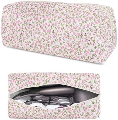 Hair Tools Travel Carrying Bag, Quilted Floral Bag for Shark Flexstyle by darkswan