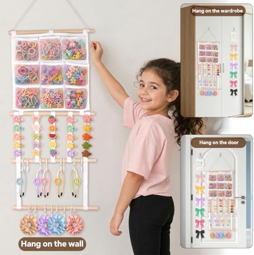 Bow Organizer for Baby Girls, Large Capacity Hair Bow Holder Accessory - Image 7