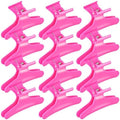 Ondder Hot Pink Hair Clips for Styling Sectioning Butterfly Pro Hair Claws Clamps Clips for Cutting, Styling, Sectioning, Coloring Hair Styling Claw Clips Hair Accessories by Ondder