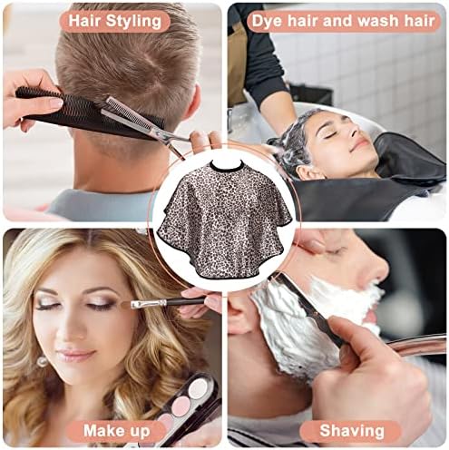 Syhood 2 Pcs Makeup Cape Shorty Waterproof Haircut Cape for Women Men - Image 3