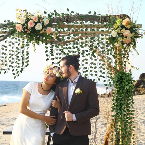24 Pack 172Ft Fake Plants Artificial Vines for Room Decor, Faux Ivy Greenery Garland for Home Teen Girls Bedroom Living Aesthetic Farmhouse Dorm Wall Decoration, Wedding Easter Christmas Party Gift - Image 4