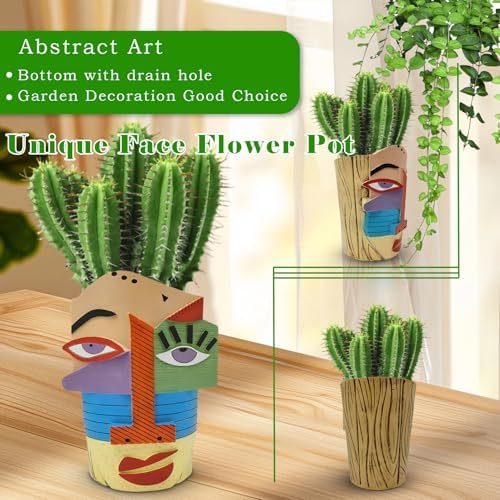 Midogaigai Abstract Face Planter Pots for Indoor Plants&Flowers Home Decor - Image 5