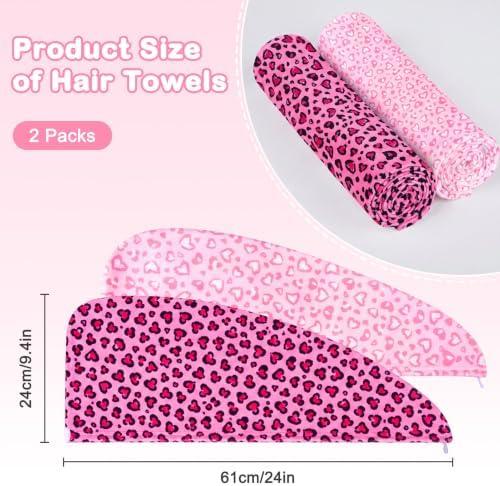 FIOBEE Microfiber Hair Towel Wrap for Kid Girls Rapid Drying Hair Turbans - Image 6