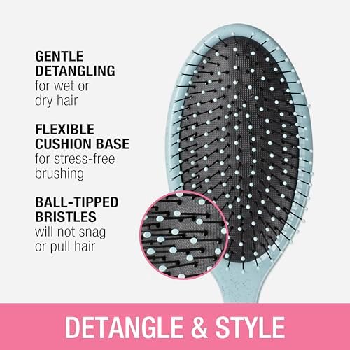 Conair Detangling Hair Brush Set, Wet or Dry Hair, 3-Pack - Image 3