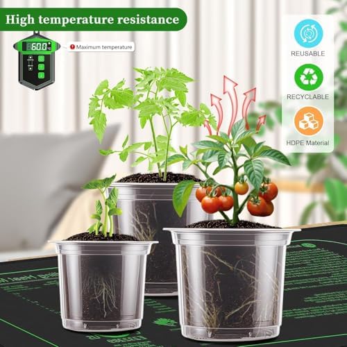 SupKing Clear Nursery Pots 5/4/3.5 Inch Plastic Seed Starter Plant Flower Pot with Drainage Holes for Transplanting Succulents Cuttings Seedlings 15 Labels (12Pcs) - Image 7