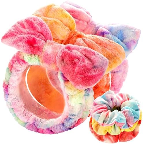 LEOBRO Spa Headband, 6pcs Makeup Headbands & Hair Ties, for Women Girls by LEOBRO