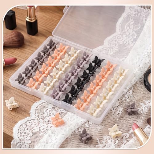 SUMAJU 80Pcs 0.6In Mini Butterfly Hair Claw Clips for Women Girls Barrettes - Image 3