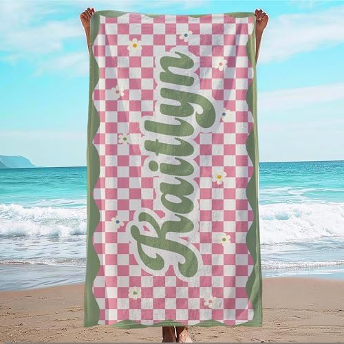 JML Personalized Beach Towel with Name, Microfiber, 30 x 60 in by JML