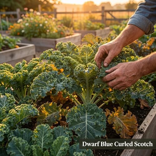 1000 Dwarf Blue Curled Scotch Kale Seeds for Planting - Cold-Hardy Curly Leaf Heirloom, Non-GMO, USA Grown by RDR Seeds - Image 6