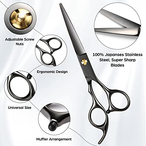 Wenshall Hair Cutting Scissors Professional 6.89 inch Barber Scissors Multifunctional Salon Thinning Scissors Straight Shears Tools for Mother Father Friends' Christmas Gift - Image 5