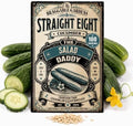 Straight Eight Cucumber Seeds, Classic Slicing Cucumber Seeds for Planting, Full Sun Vegetable Garden Seeds, Smooth Dark Green Cucumbers for Salads, Sandwiches and Fresh Eating by BraggableGardens
