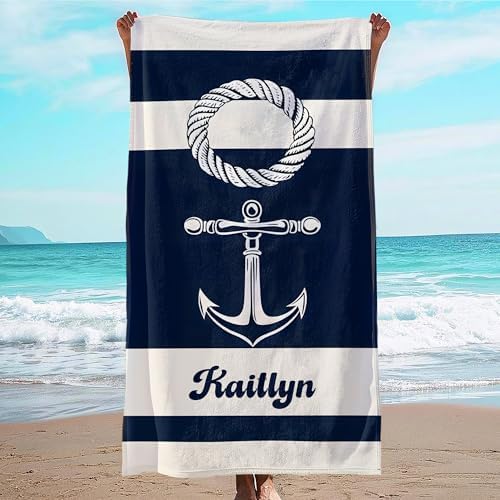 JML Personalized Beach Towel with Name, Microfiber, 35 x 70 in by JML