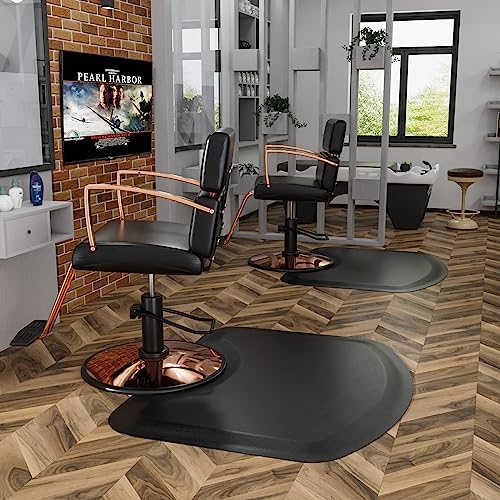OmySalon Salon Mat for Hair Stylist Anti Fatigue, Thick Barber Chair Mats with Round Cutout Hair Salon Mats for Hairdresser Standing, Barbershop Beauty Spa Hairdressing Equipment - Image 2