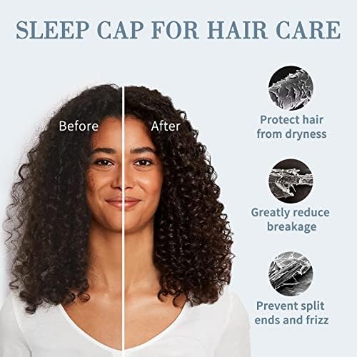 Fittia Satin Lined Sleep Bonnet, Adjustable Non-Slip Cap For Locs, Medium - Image 2