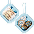 2 Pack Portable Hair Tie Organizer Travel, Small Hair Tie Container, Blue by Kathfly
