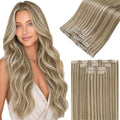 LaaVoo Seamless Clip in Hair Extensions Human Hair 22inch by LaaVoo
