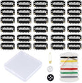 30 Pieces Wig Clips to Secure, Flat Hair Clip, Hair Extension Clip with Thread Kit, Hair Extensions Clip for Women, Bangs Hair Clip DIY Set for Kids and Pets, Black Chunni Clips by Unknown