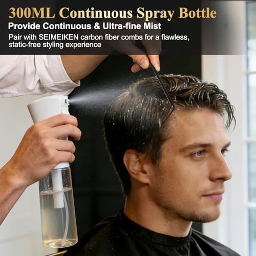 16 PCS Professional Barber Comb Set, Carbon Fiber Combs & Brush - Image 4