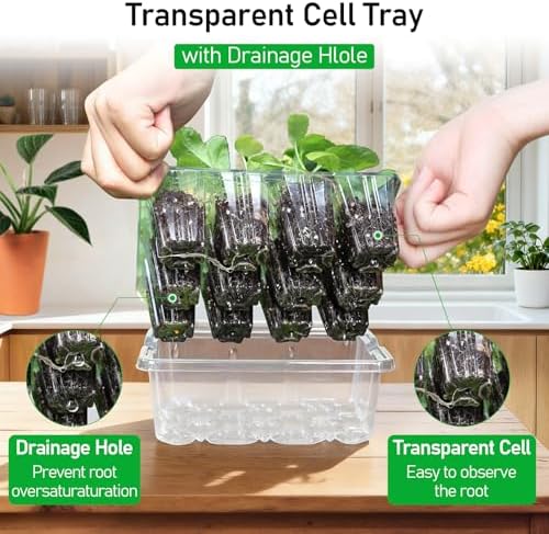 MIXC 10 Pack Seed Starter Tray, 120Cell Stater Kit with Elevated Lid - Image 5