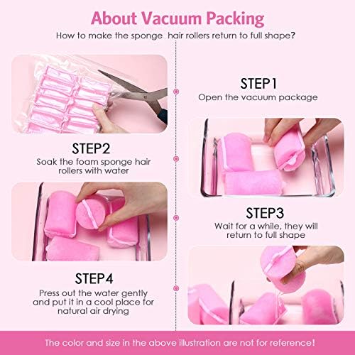 Syhood 48 Pcs Foam Hair Rollers, Sponge Rollers Bulk, Pink, 1.57 inch - Image 3