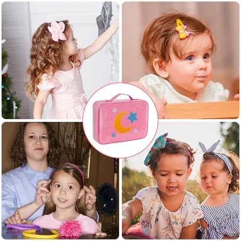 Hair Accessories Storage Bag for Baby Girls, Bow Organizer Holder with Hook - Image 6