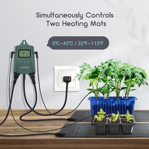 2 Pack 10"x 20.75" Seedling Heat Mat and Digital Thermostat Controller Combo Set (120v US Plug) - Image 4