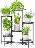 6 Tier Large Plant Stand Indoor Outdoor, 10 In Tray, Iron Black by iDavosicly