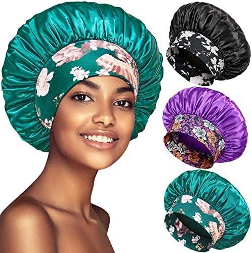 3PCS Bonnets for Women,Silk Satin Bonnet Hair Bonnet for Sleeping by PHILIGHTS