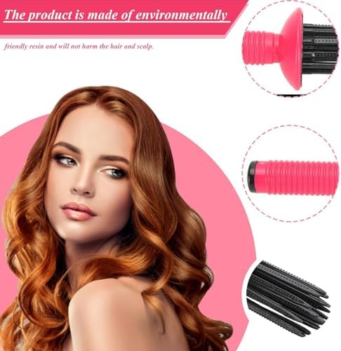 Curly Hair Styler Tool for Women & Girls, Hair Curler Brush, 17 Comb Teeth, Anti-Slip, Eco-friendly Materials, 2PC - Image 3