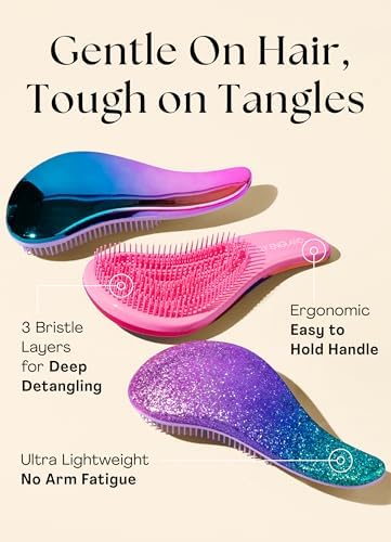 Lily England Detangler Brush for Women & Toddlers, Wet & Dry Hair Brush - Image 6