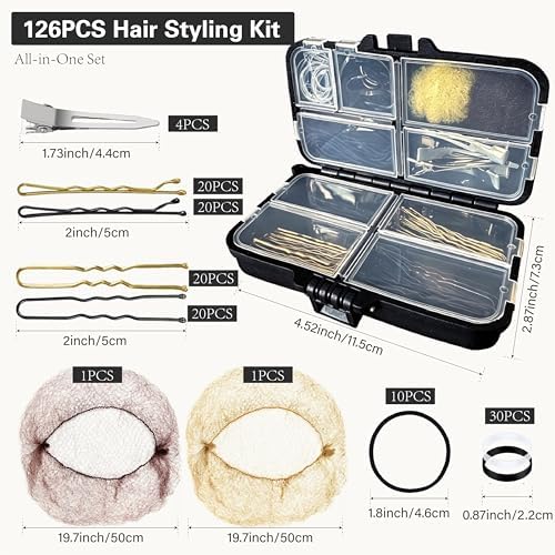 126Pcs Hair Accessories Kit, Bobby Pins Set, Dance Hair Kit - Image 2