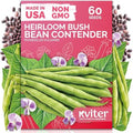 60 Contender Bush Bean Heirloom Vegetable Seeds, Phaseolus Vulgaris by KVITER