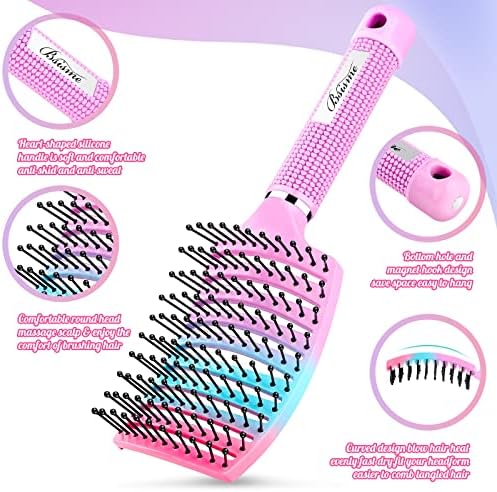 Bsisme Hair Brush, Curved Vented Detangling Brush for Faster Blow Drying - Image 2