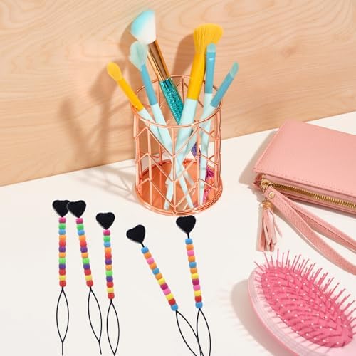 6-Pack Hair Pull Through Tool, Hair Beader for Braids with Colorful Beads, Ponytail Maker Styling Loop - Image 6