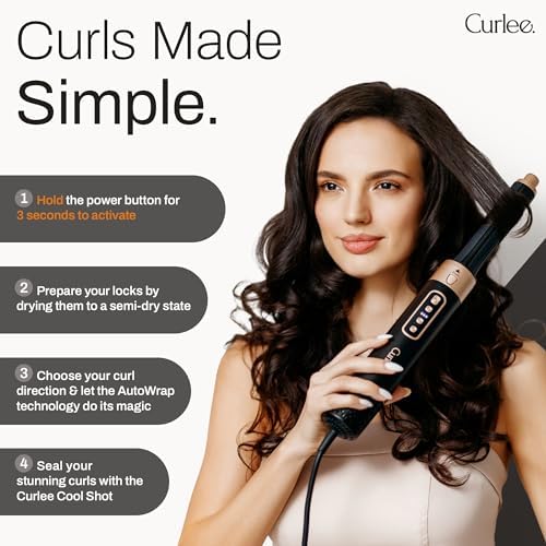 Hair Dryer Brush 6 in 1, 1200W Hot Air Styler Brush with Leather Box, Blow Dryer Volumizer Brush, Curling Iron & Straightener for Smoothing, Volumizing, Curling - Black - Image 2