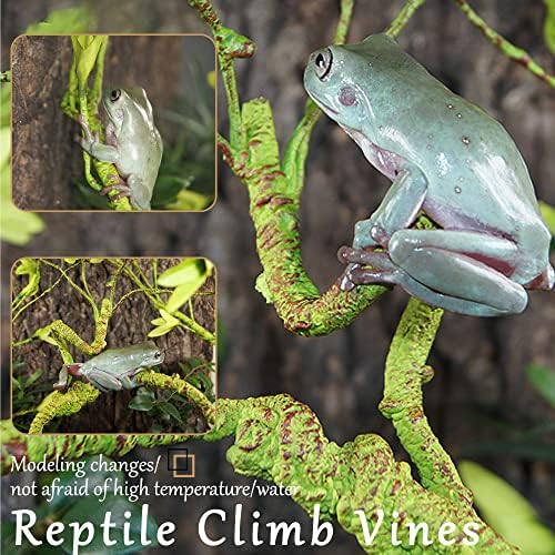 Fake Reptile Plants for Terrarium, Bendable Snake Climbing Vine - Image 3