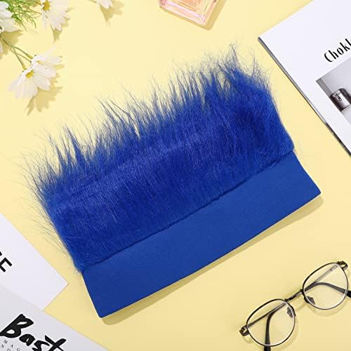 Cindeer 4 Pcs Blue Fuzzy Headband, Crazy Hair Wig Costume Accessories - Image 6