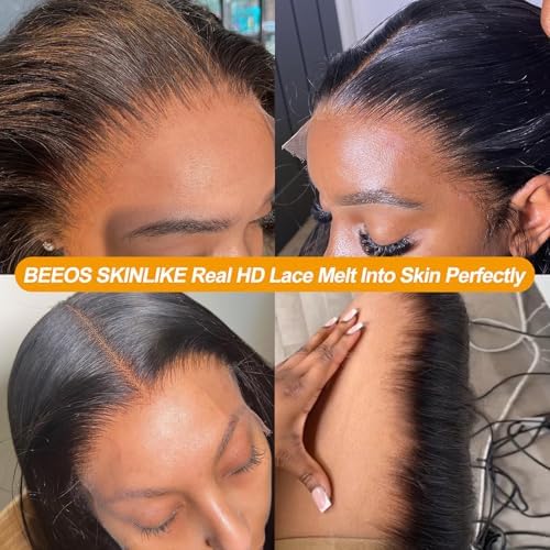 BEEOS Curly 5x5 SKINLIKE Real HD Lace Closure Wig, 250% Density Small Knot Pre-plucked Natural Hairline Human Hair Wig Natural Black 20 Inch - Image 5