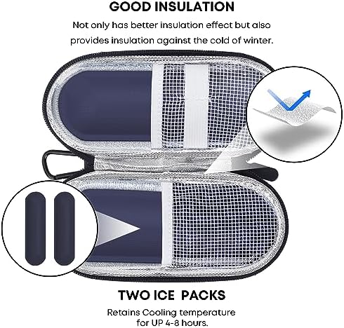MOSLA EVA Insulin Cooler Travel Case for Diabetic bag with 2 Ice Packs - Image 3